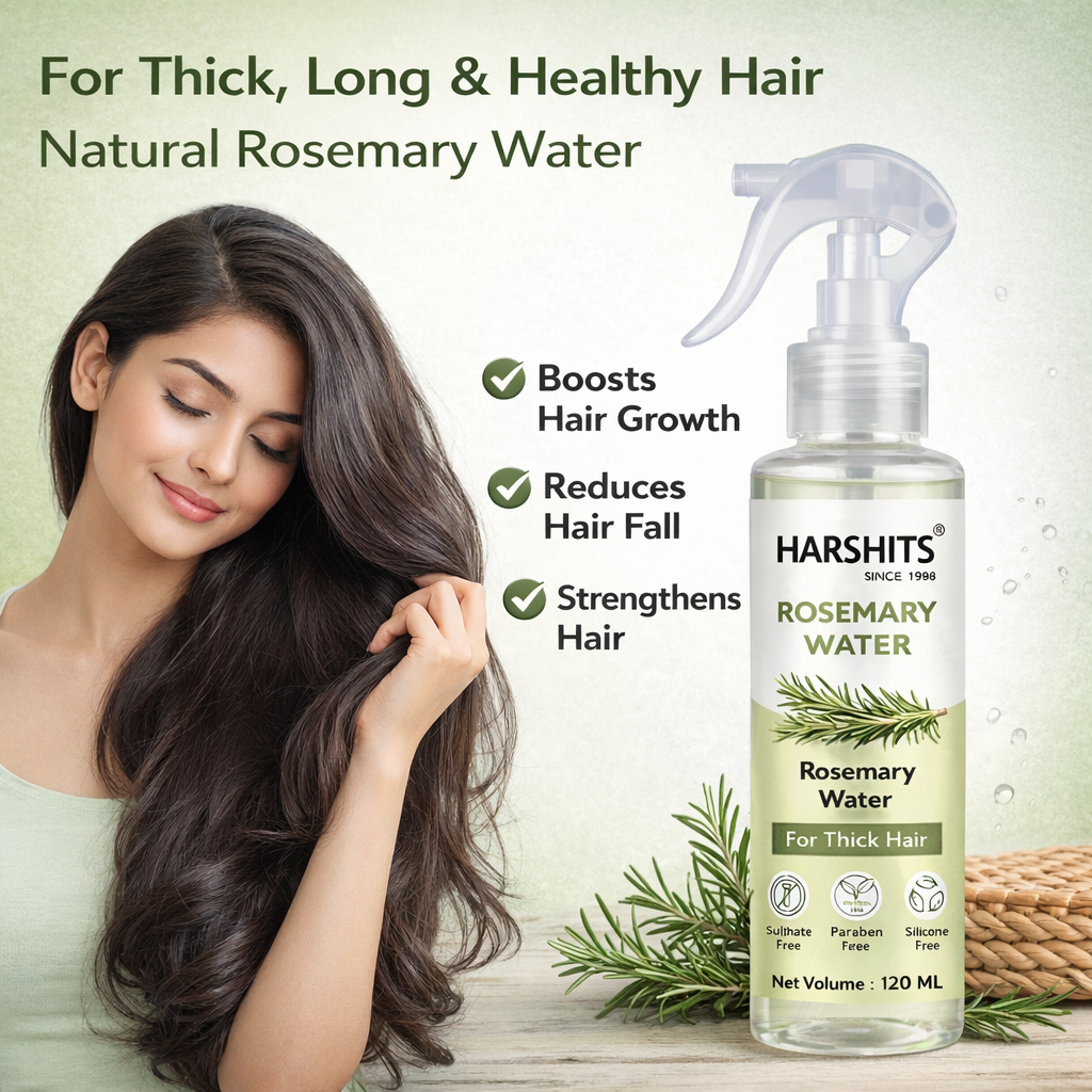 Rosemary Water for Hair Growth & Scalp Care | Natural Rosemary Hair Spray for Stronger, Thicker & Healthier Looking Hair | Daily Leave-In Hair Mist 200 Ml