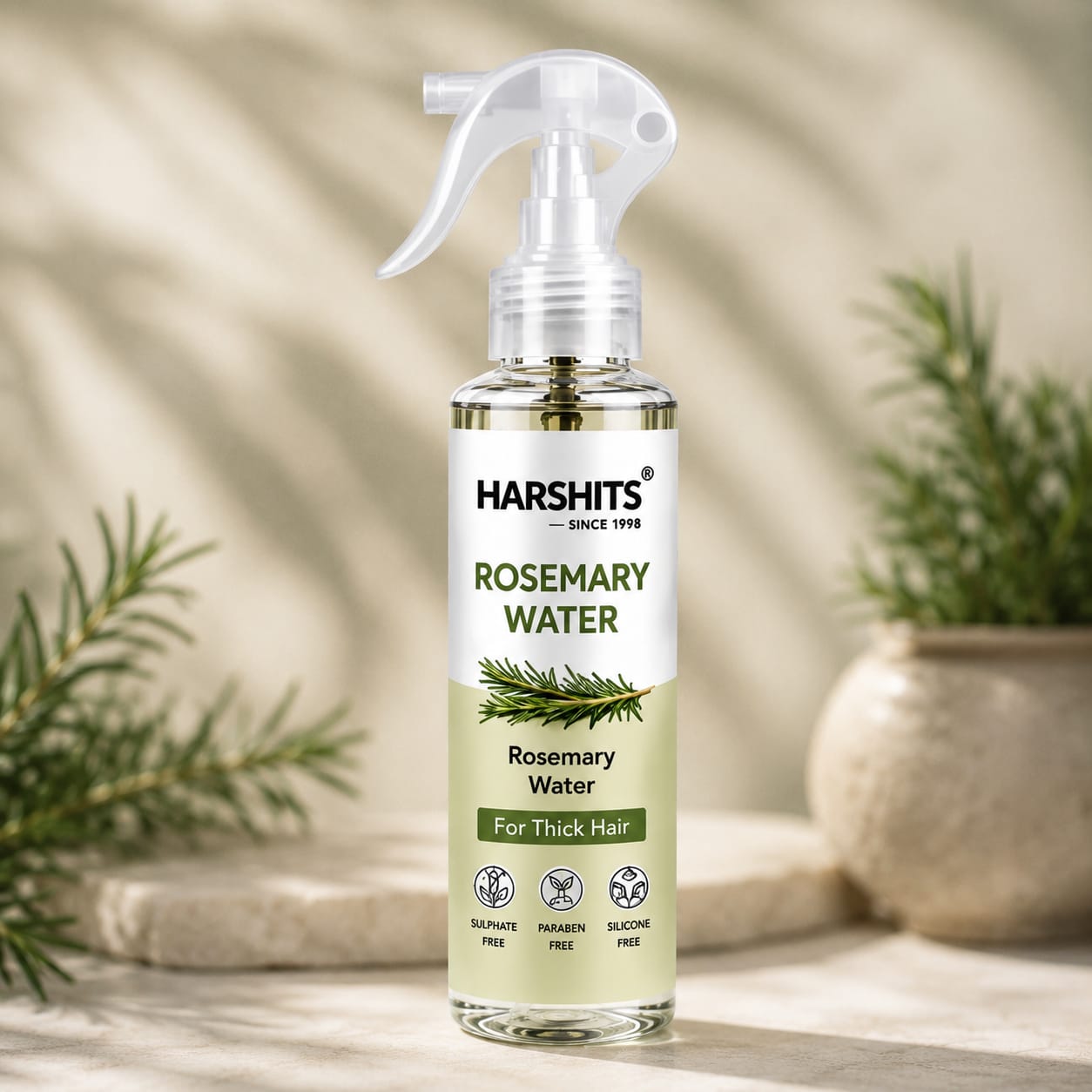 Rosemary Water for Hair Growth & Scalp Care | Natural Rosemary Hair Spray for Stronger, Thicker & Healthier Looking Hair | Daily Leave-In Hair Mist